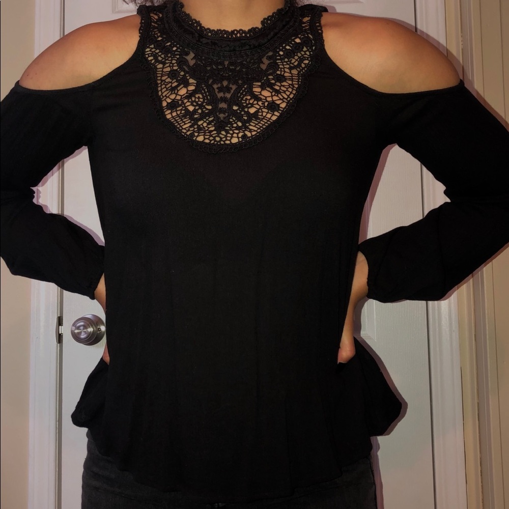 Cold Shoulder Lace Top